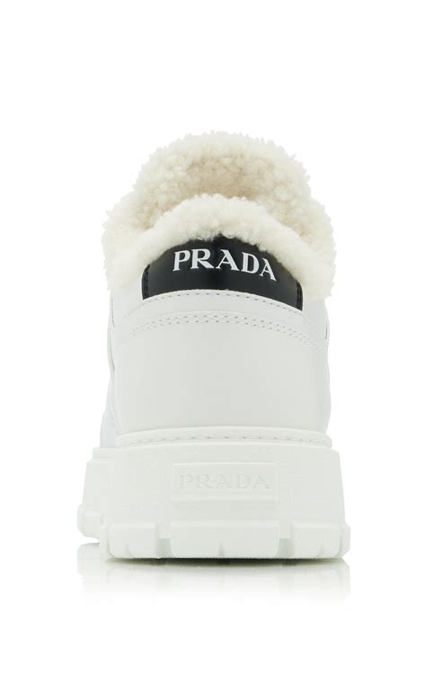 prada fur lined sneakers|Prada sneakers for women's.